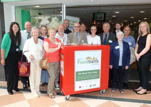 Launch of St Mary's food bank at the Idlewells Shopping Centre in Sutton