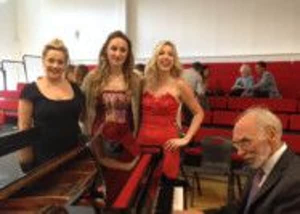 Mezzo Victoria Gray, right, who hosted a 'Summer Serenades' concert at the Samworth Church Academy on Sunday, is pictured with soprano  Natalie Montakhab, centre, Katy Griffin and accompanist Michael Neaum.