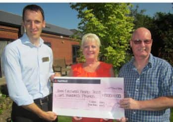 Stuart Bates ( John Eastwood Hospice ) Elaine Pownall (Manager Sir John Cockle ) & Andy Collins ( Venus Sound )