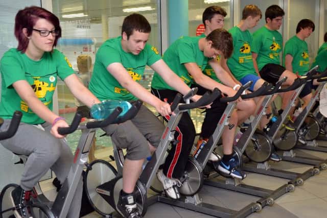A group of young people involved in National Citizens Service took part in a sponsored bike ride at Lammas Leisure Centre raising money for Lincs and Notts Air Ambulance