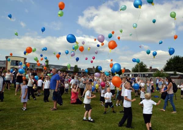 Children at King Edwin Primary School took part in a Great Balloon Race after a successful year of fundraising