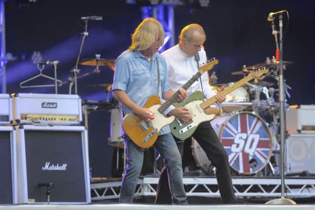 © Tony Bartholomew 07802 400651
mail@bartpics.co.uk
12th July 2014

Seaside Rock....Status Quo playing to a the crowds at Scarborough's Open air Theatre on Saturday night.