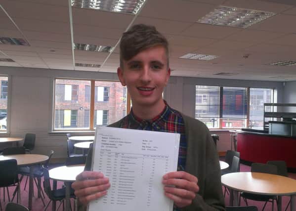 Ashfield School student Joseph Higginson passfour A levels with an A*, an A and two B grades.