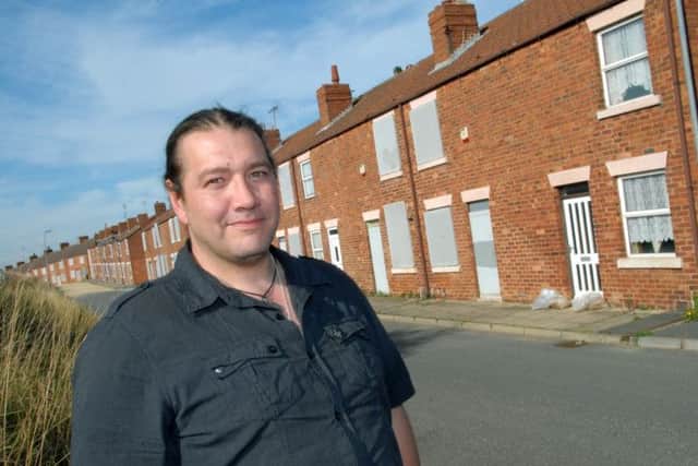 NMAC11-2511-1Jason Rathbone of the Joint Forces Alliance is pictured are Hillmoor Street in Pleasley on Tuesday were Mansfield District Council are providing homes for veterans.