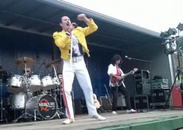 Queen tribute act Mercury perform at Scarcliffe Lanes Farm.