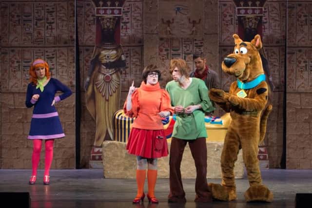 Scooby-Doo! The Mystery Of The Pyramid. l-r Julia Cave, Louise Wright, Danny Stokes and Eddie Arnold (c)Matt Holliday