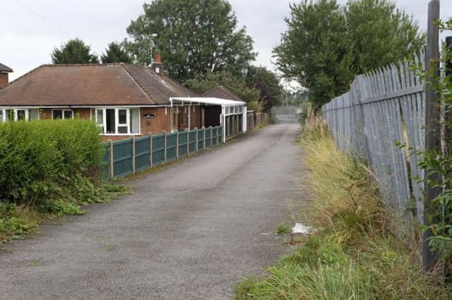 The entrance to land off Diamond Avenue in Kirkby where planning permission for a traveller site has been rejected by Ashfield District Council.