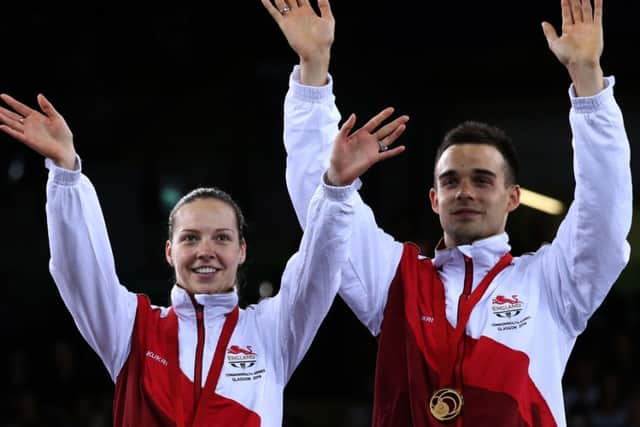 England's Chris Adcock and Gabby Adcock  Picture by Andrew Milligan/PA Wire.