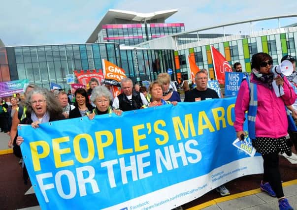 March for the NHS sets off from Kings Mill Hospital.