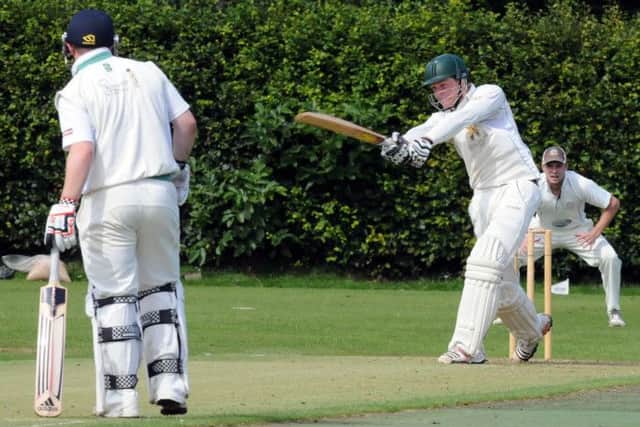 Farnsfield batsmen, James Smith in action during their match at Papplewick and Linby on Saturday.