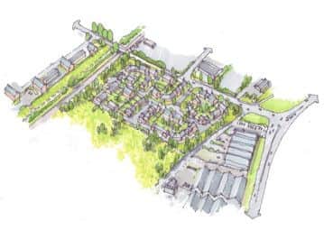 An artists impression of 60 houses to be built at a former Kirkby factory site.e on Southwell Lane, west of its junction with Low Moor Road by Sherwood Park based Consultancy Planning & Design Group (P&DG) is working with Bolsover Properties Limited.