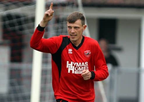 Carl Haslam on the mark for AFC Mansfield.