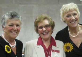 Chairman of the Leukaemia and Lymphoma Research Chesterfield and Derbyshire branch, Kaylet Smedley, centre, celebrating the charity's 50th anniversary.