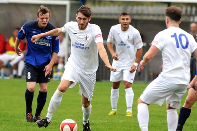 Rainworth Miners Welfare v Market Drayton Town. Alex Ford.