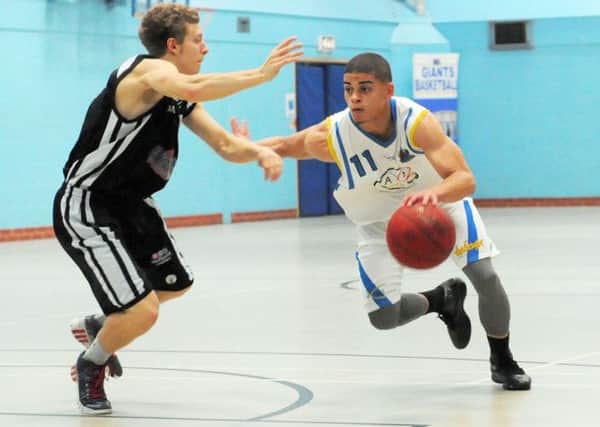 Mansfield Giants basketball action against Derby at Oak Tree Lane Leisure Centre on Saturday. C M Hudson.