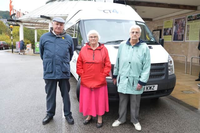 Jack Harrison, Doris Hoff and Phyllis Thompson.