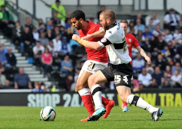 Jake Buxton in action for Derby County. Picture Bruce Rollinson