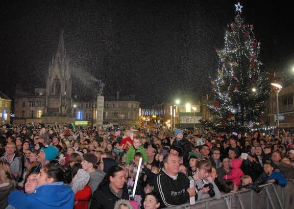 Mansfield Christmas lights switch on. Picture by Roger Grayson.