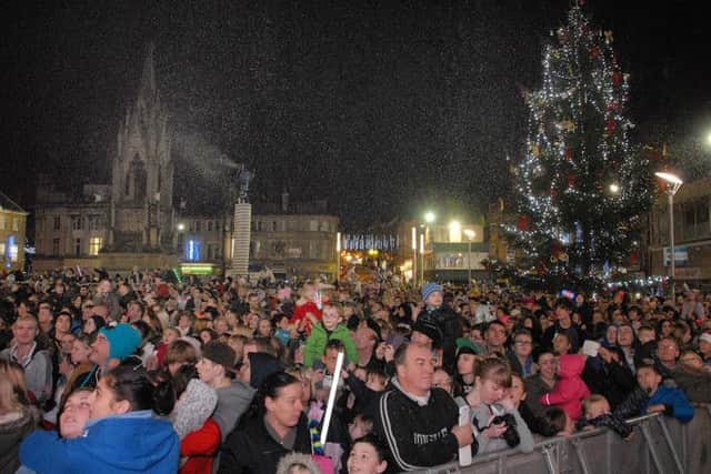 Mansfield Christmas lights switch on. Picture by Roger Grayson.