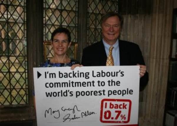 Graham Allen MP with Labours Shadow Secretary of State for International Development Mary Creagh MP