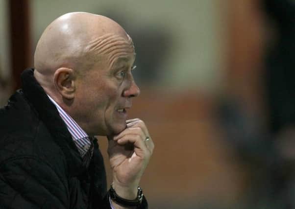 Nicky Law looks on as Alfreton are knocked out of the FA Cup -Pic by: Richard Parkes