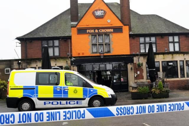 Fox and Crown, Skegby, police incident scene.