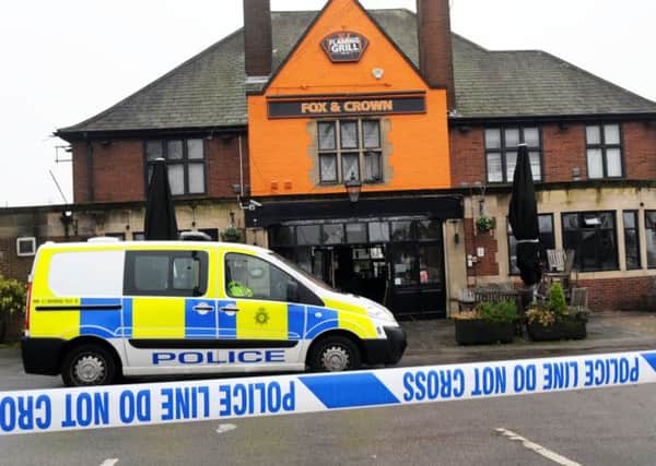 Fox and Crown, Skegby, police incident scene.