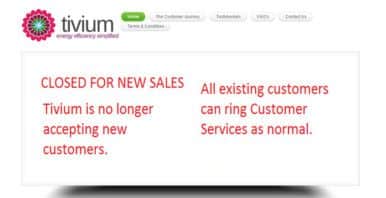 The front page of Tivium's website.