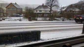 Snow in Buxton within the last hour. Picture by Emma Downes.