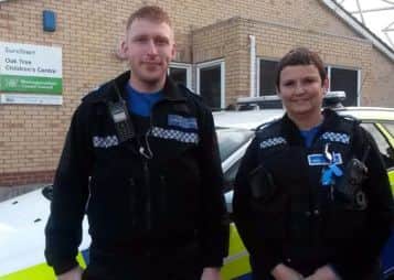 Mansfield Partnership Against Crime organised a week of action in Oak Tree.PCSOs John Pinnick and Denise Ciarleglio  were among helpers at the community event.