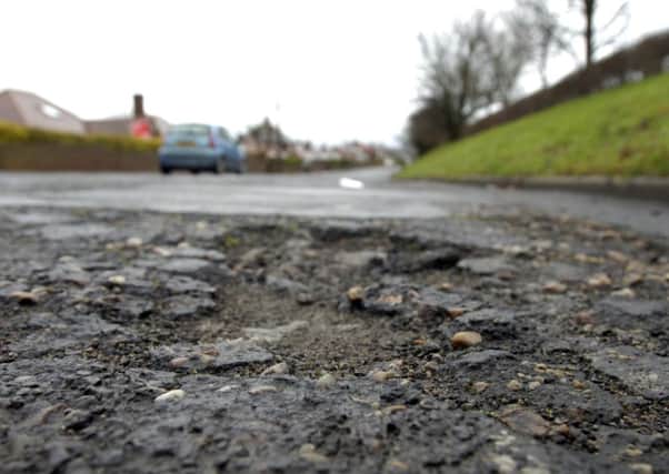 Pot holes and uneven roads in Notts