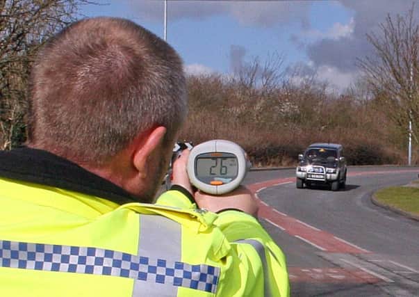 Police on the lookout for speeding drivers.