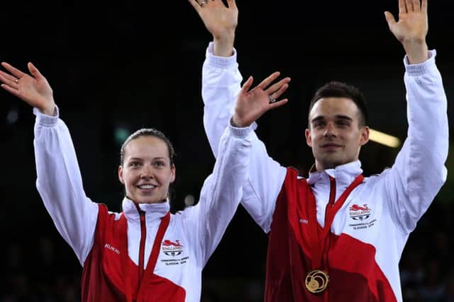 England's Chris Adcock and Gabby Adcock Picture by Andrew Milligan/PA Wire.