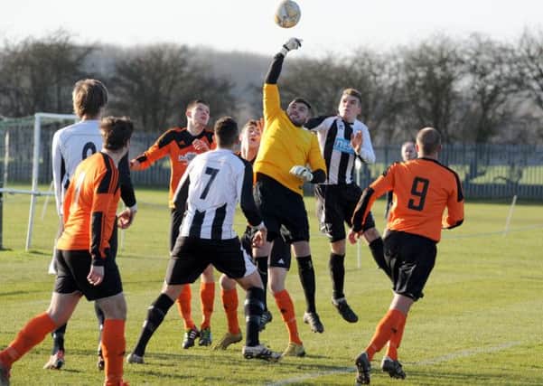 Action from Bilsthorpe's match against Glapwell.