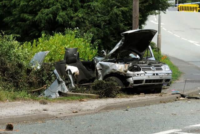 The vehicle after the smash