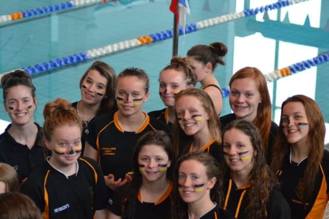 Sherwood Colliery SC's Girls' relay squads.
