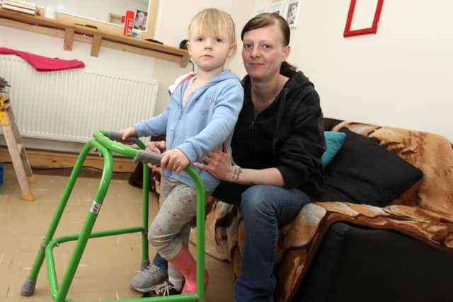 Mum Kelly King is disgusted King's Mill Hospital left her daughter Scarlett who has a broken ankle without a wheelchair and unable to get around and go to nursery.