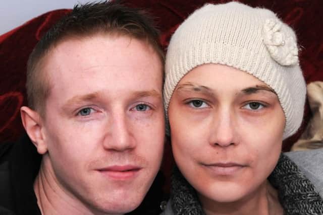 Leanna Cox and her partner Will Bolton at their Lord Street home in Mansfield.