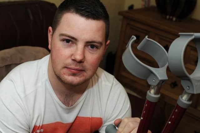 Matthew Leach who suffered a very bad motorcycle accident and is supporting the Queens Medical Centre's fundraising effort for a helipad.