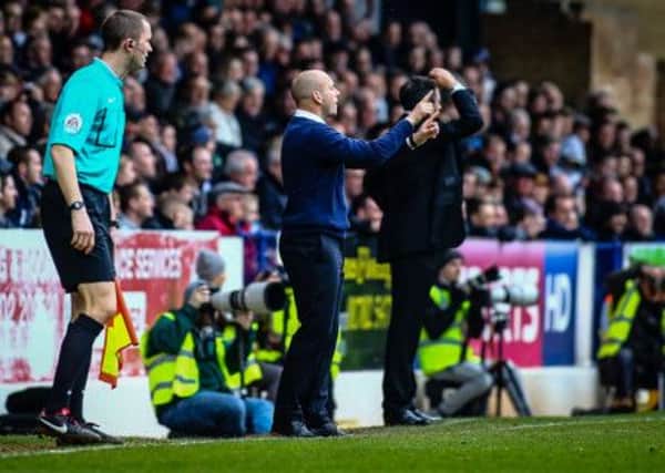 Adam Murray shouts instructions at Southend.