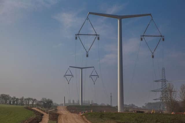 The new-look pylons at Eakring