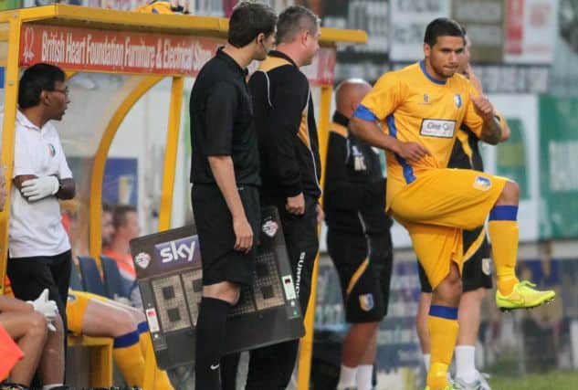 The sight all Stags fans will be hopoing to see on Saturday - Liam Hearn raring to go.