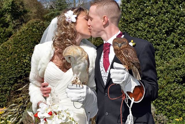 You may kiss the bride: Happy couple Leanna Cox and William Boulton.