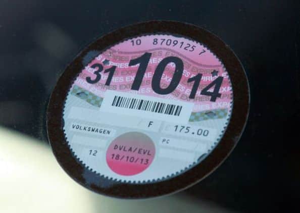 Tax disk warning