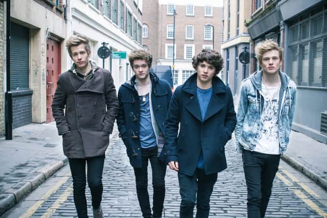 The Vamps are, from left, James McVey, Connor Ball, Brad Simpson and Tristan Evans.