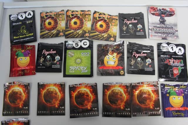 Some of the legal highs being sold in Blackpool.