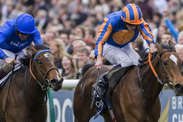 GUINEAS DUEL -- Legatissimo (Ryan Moore) just gets the better of Lucida (Kevin Manning) in Sunday's QIPCO 1,000 Guineas at Newmarket. Both are top-class fillies, says our resident racing expert Richard Silverwood. (PHOTO BY: Julian Herbert/PA Wire).