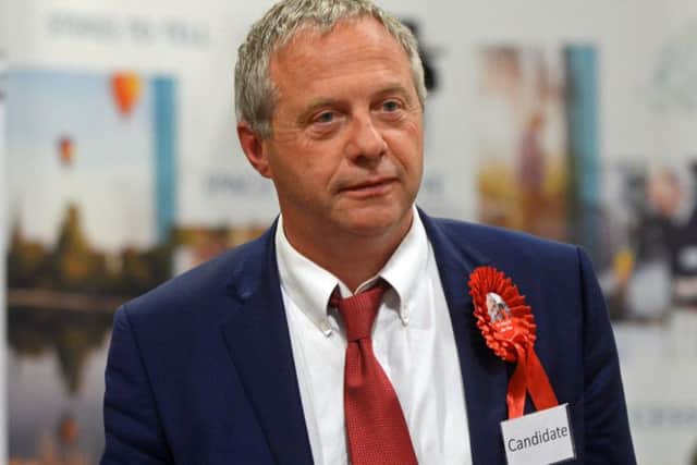Labour candidate John Mann pictured arriving at North Notts Community Arena. Picture: Marie Caley NWGU 07-05-15 Bassettlaw Count MC 11
