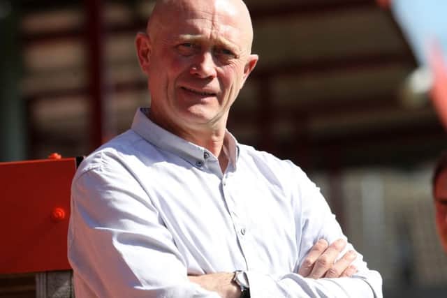 Action from Alfreton Town v Welling United. Alfreton manager Nicky Law.