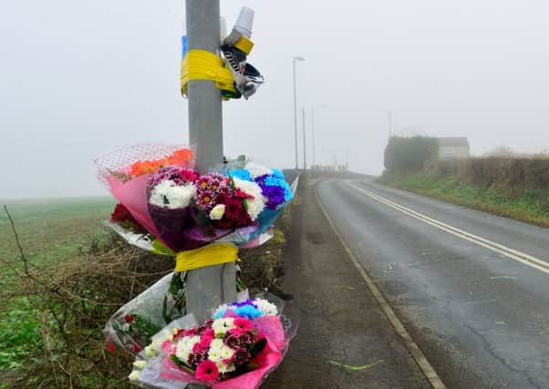 Scene of fatal RTA on Barnsley Road A637 between Flockton and Grange Moor Roundabout. (W542A447)
